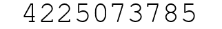 Number 4225073785.