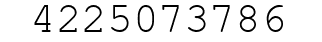 Number 4225073786.