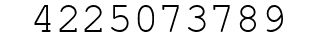 Number 4225073789.