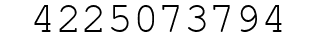 Number 4225073794.
