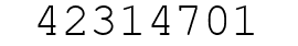 Number 42314701.
