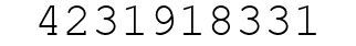 Number 4231918331.