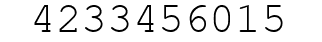Number 4233456015.