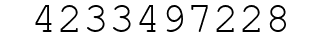 Number 4233497228.