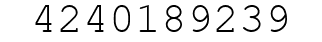Number 4240189239.
