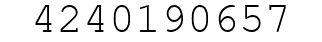 Number 4240190657.