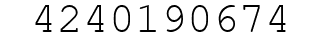 Number 4240190674.