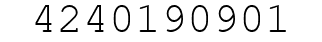 Number 4240190901.