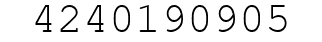 Number 4240190905.