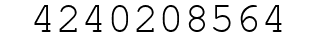 Number 4240208564.