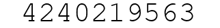 Number 4240219563.