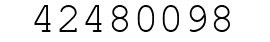 Number 42480098.