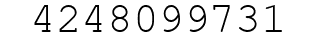 Number 4248099731.
