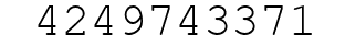 Number 4249743371.