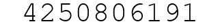 Number 4250806191.