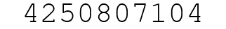 Number 4250807104.