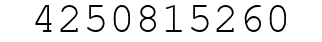 Number 4250815260.