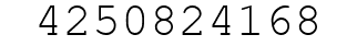 Number 4250824168.