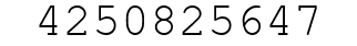 Number 4250825647.
