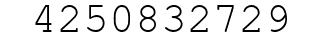 Number 4250832729.