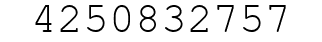 Number 4250832757.