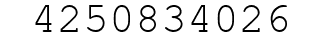 Number 4250834026.
