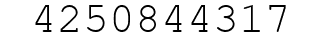 Number 4250844317.