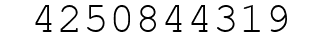Number 4250844319.