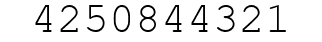 Number 4250844321.