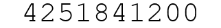 Number 4251841200.