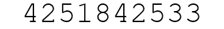 Number 4251842533.