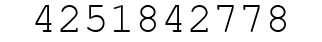Number 4251842778.