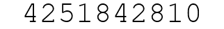 Number 4251842810.