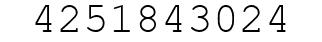 Number 4251843024.
