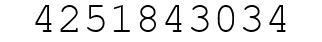 Number 4251843034.