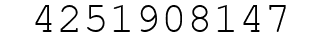 Number 4251908147.