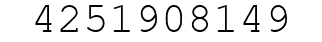 Number 4251908149.