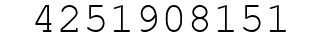 Number 4251908151.
