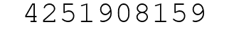 Number 4251908159.