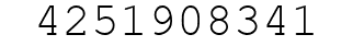 Number 4251908341.