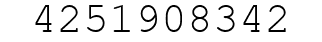 Number 4251908342.