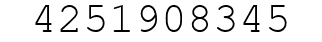 Number 4251908345.