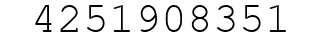 Number 4251908351.