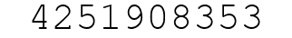 Number 4251908353.