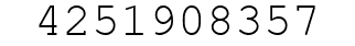 Number 4251908357.