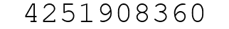 Number 4251908360.