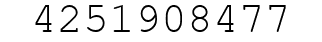 Number 4251908477.