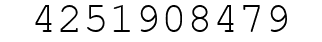 Number 4251908479.