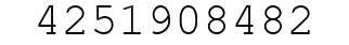 Number 4251908482.