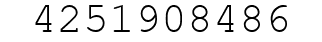 Number 4251908486.